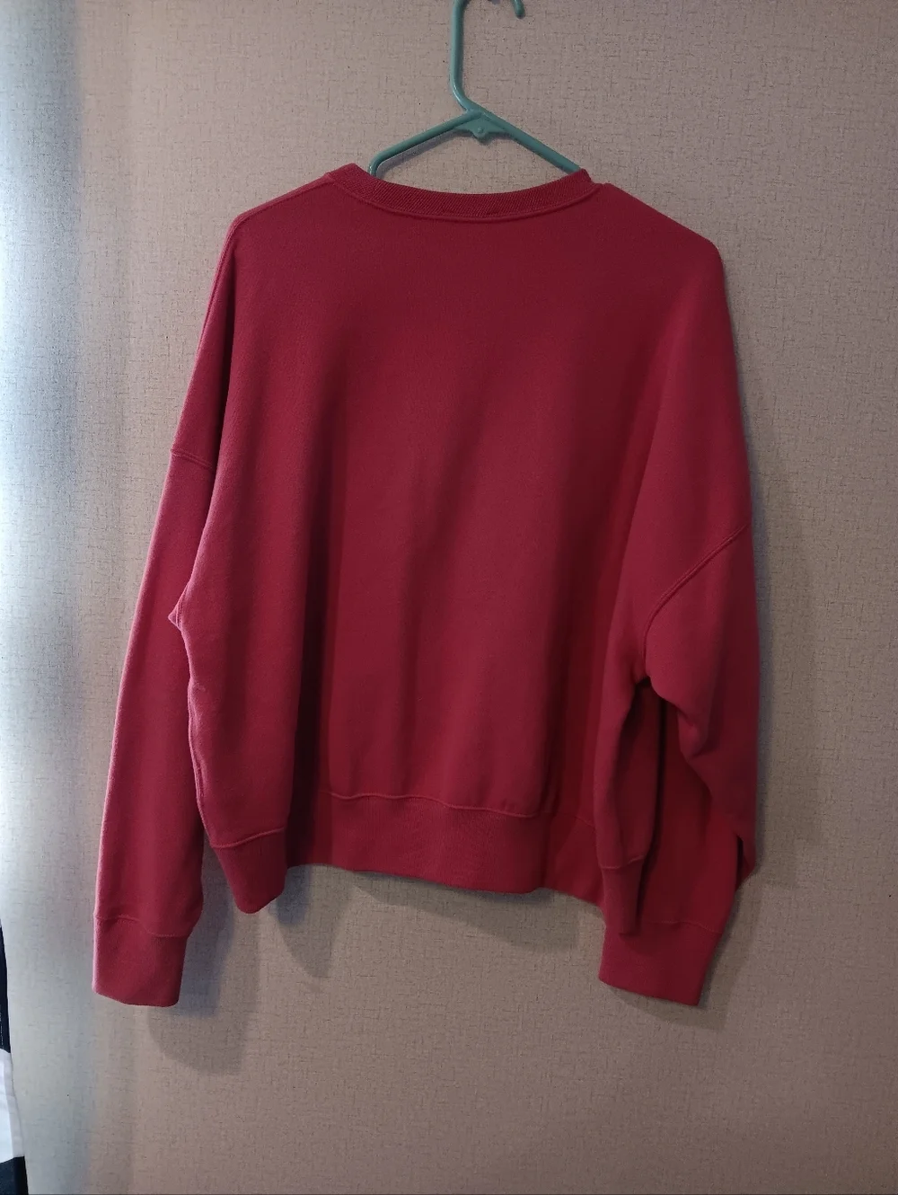 Ralph Lauren Crewneck Sweater in Bright Pink with Navy Label Unisex Sz M